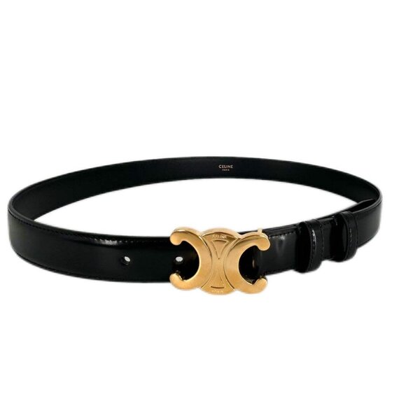 Celine Small Triomphe Belt in Taurillon Leather Size 85 CE61 - Picture 2 of 2